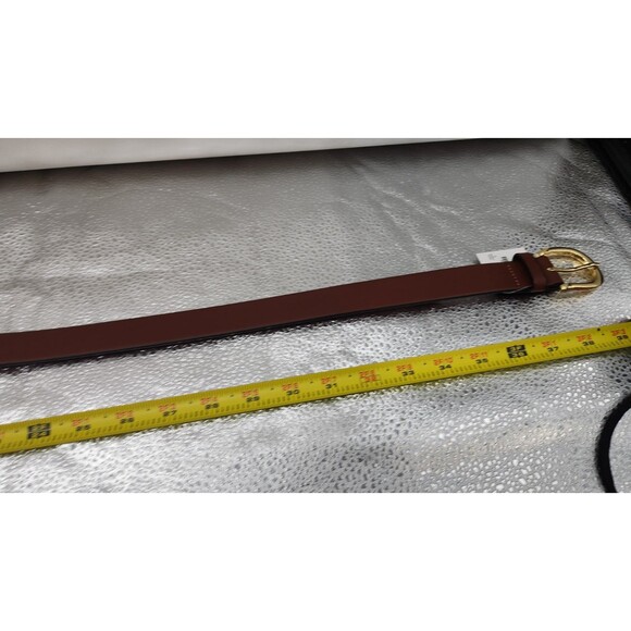 J.Crew Womens Small Dark Nutmeg 100% Italian Leather Classic Belt NWT - Picture 11 of 13